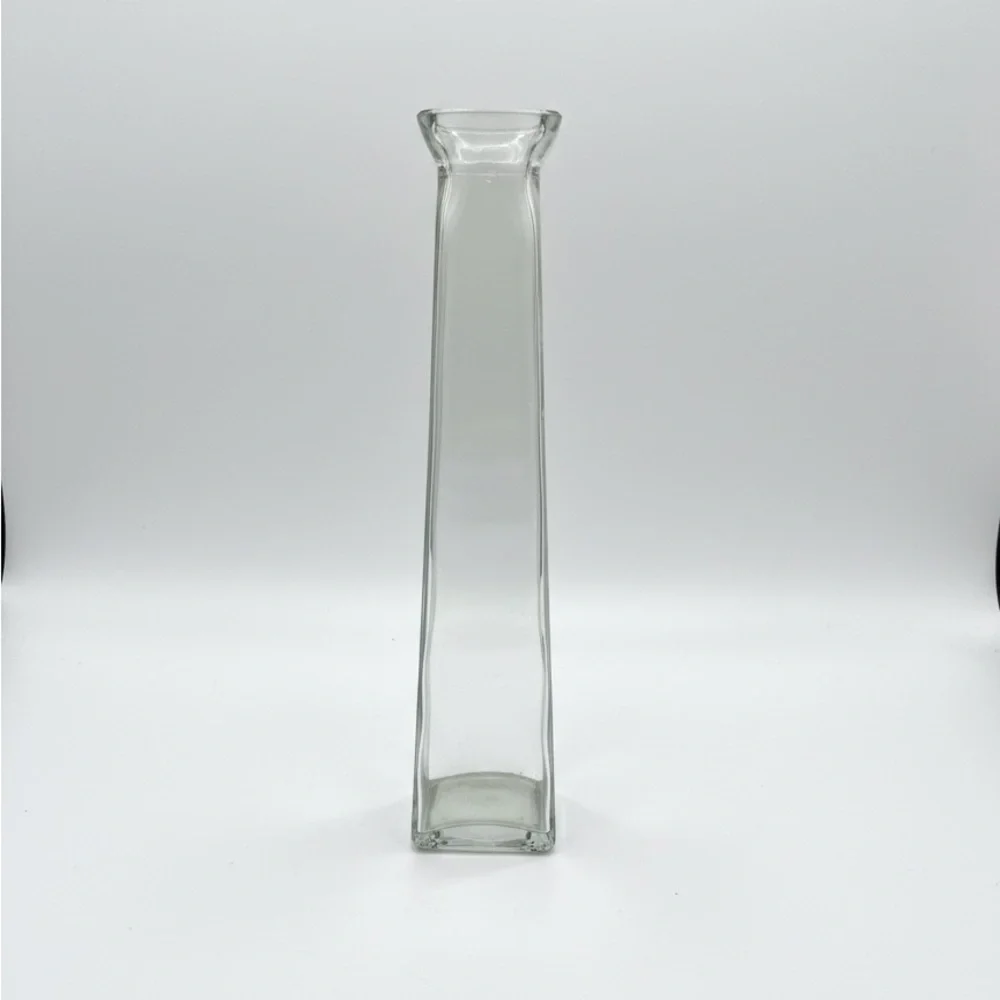 Elegant Clear Glass Vase 12” tall